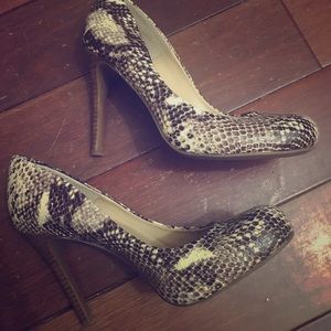Snake skin heels